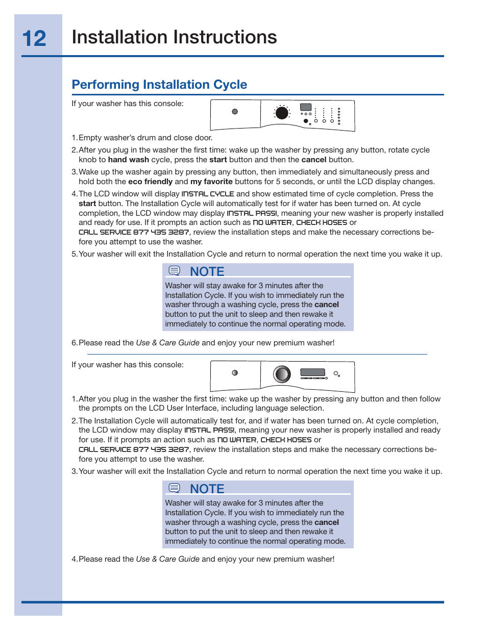 Installation instructions | Electrolux 137098000 User Manual | Page 12 / 20