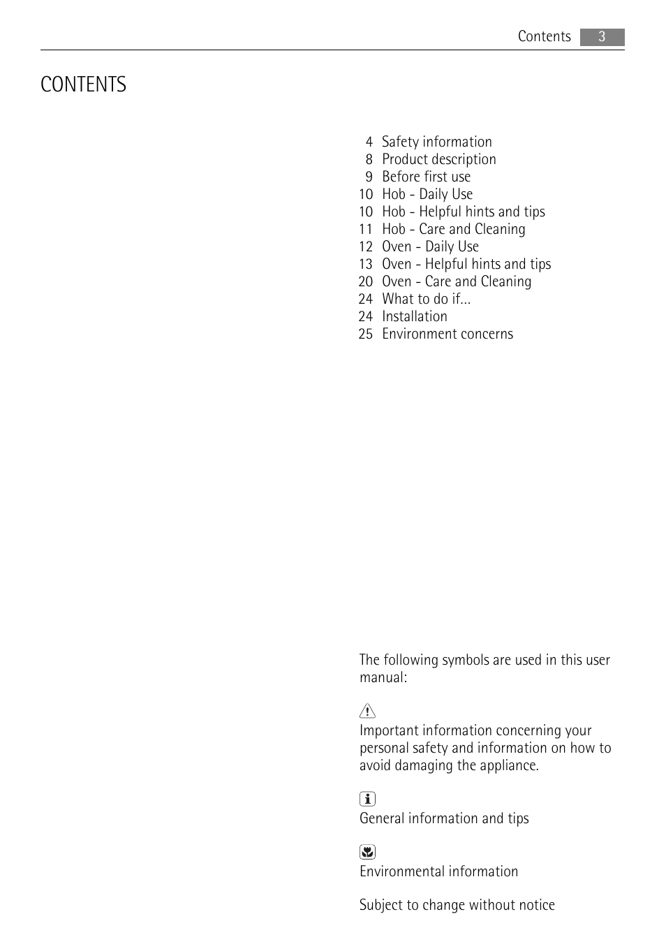Electrolux 30006VE User Manual | Page 3 / 28