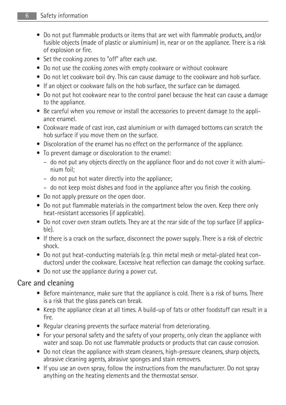 Care and cleaning | Electrolux 30006VE User Manual | Page 6 / 28