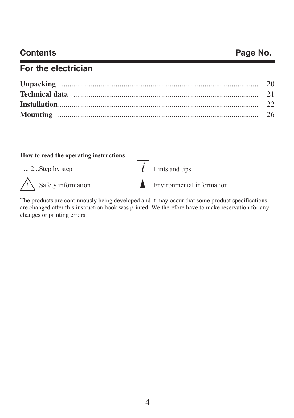 Electrolux FM 2500DD-A User Manual | Page 4 / 40