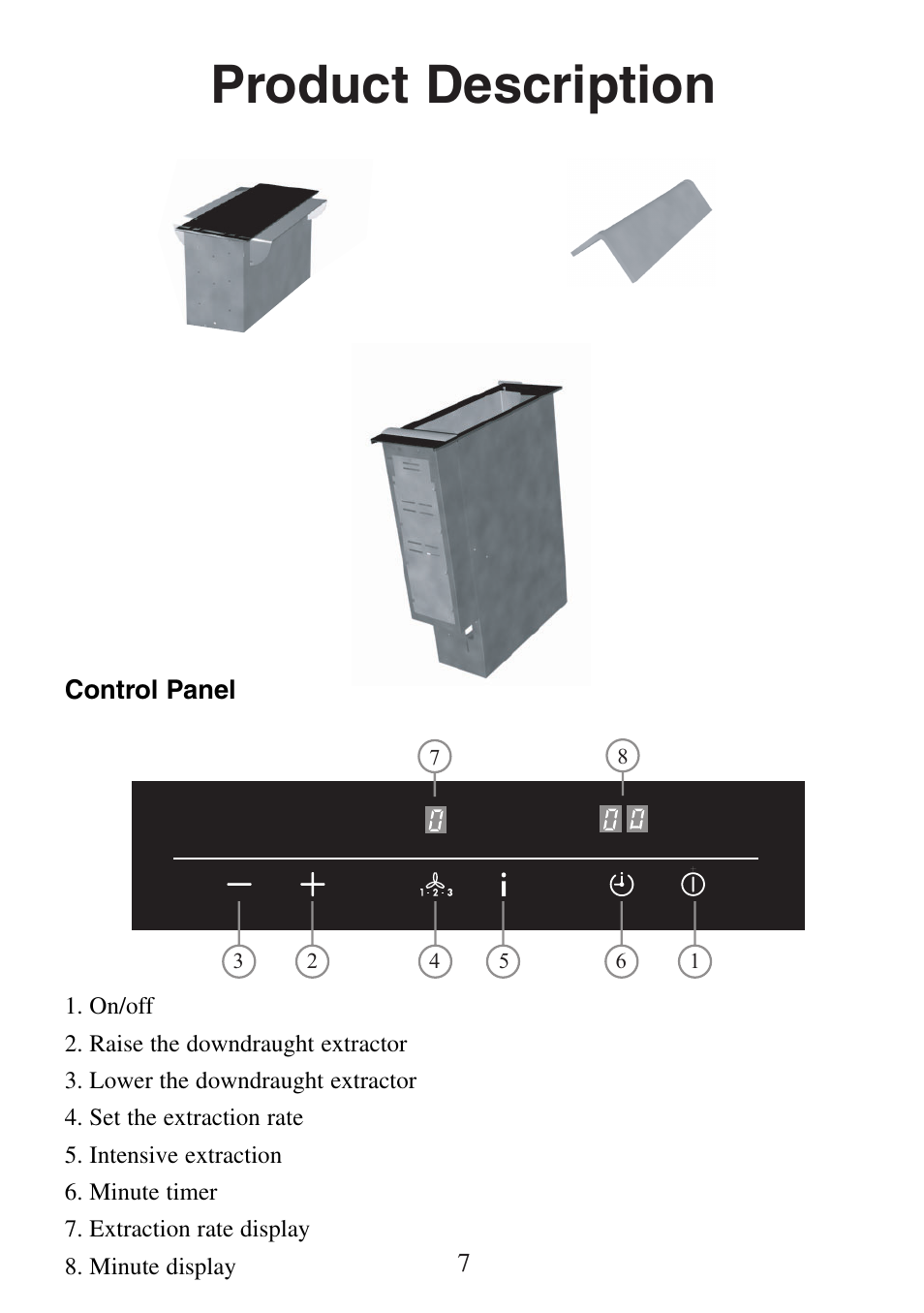 Product description | Electrolux FM 2500DD-A User Manual | Page 7 / 40