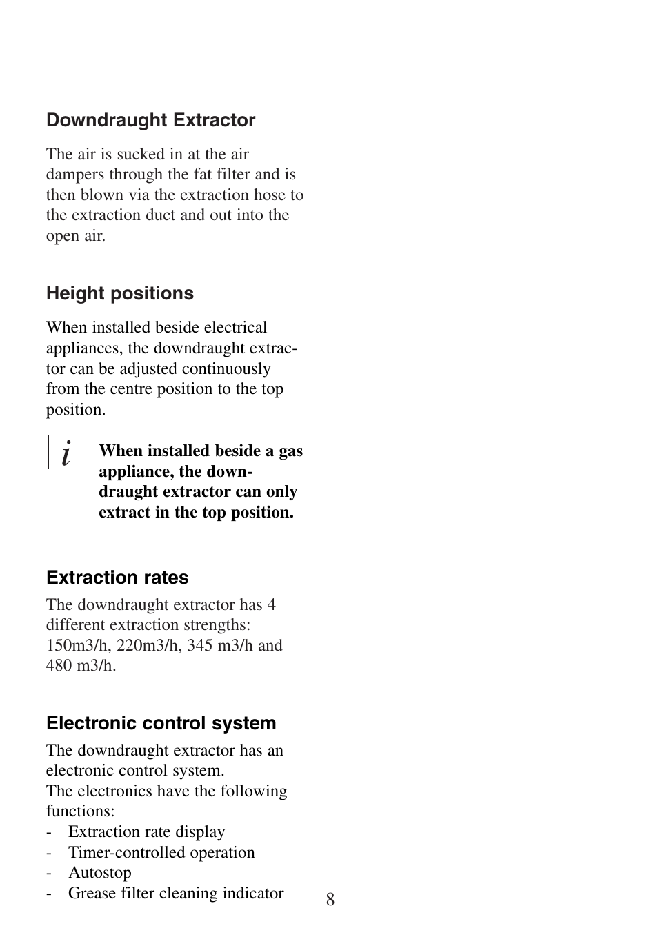 Electrolux FM 2500DD-A User Manual | Page 8 / 40