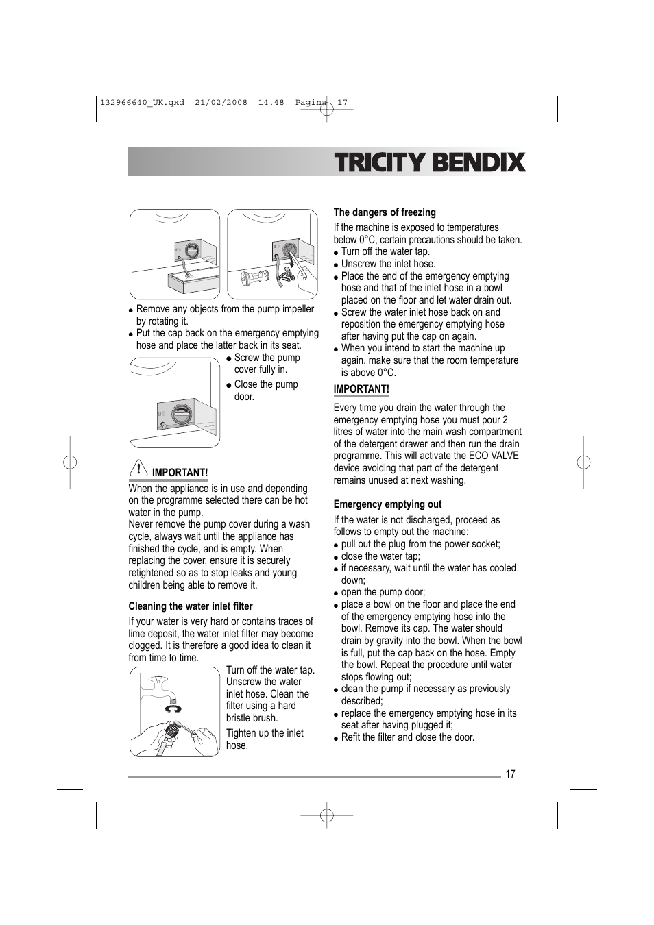 Electrolux AW 1402 W User Manual | Page 17 / 28