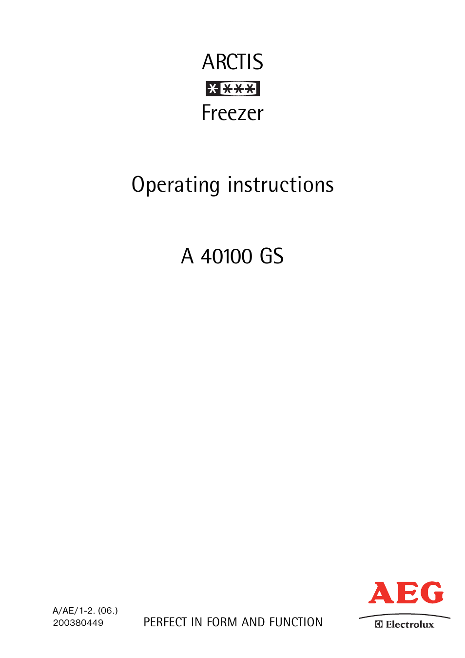 Electrolux A 40100 GS User Manual | 28 pages