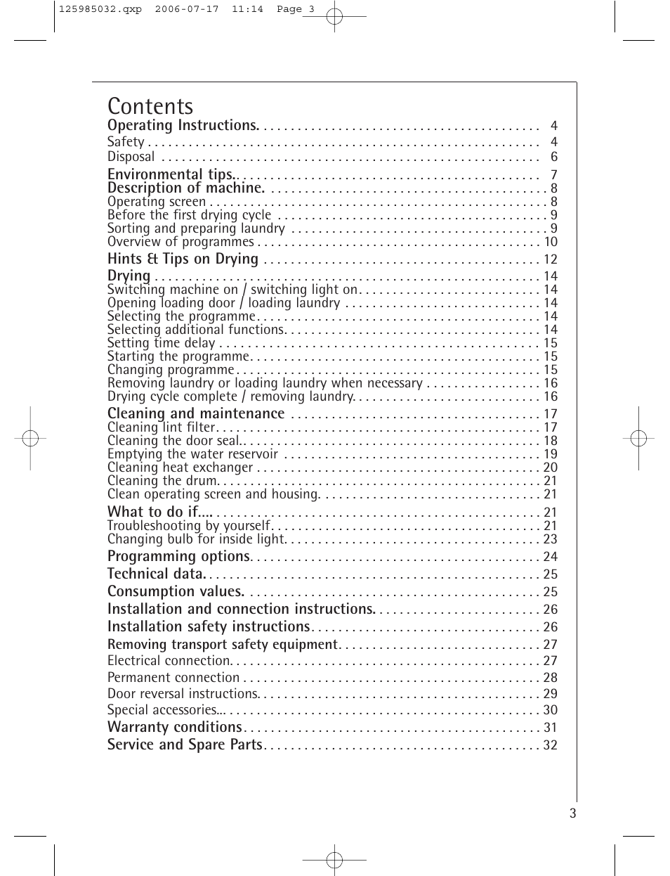 Electrolux LAVATHERM T57830 User Manual | Page 3 / 33