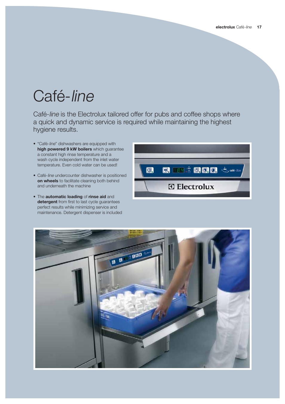 Line, Café | Electrolux Dishwashing EUC1 User Manual | Page 17 / 20