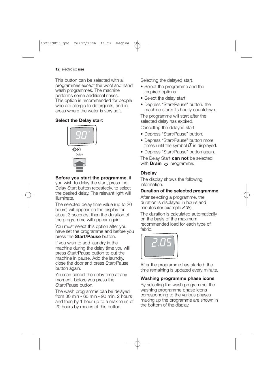 Electrolux EWF 14450 User Manual | Page 12 / 44