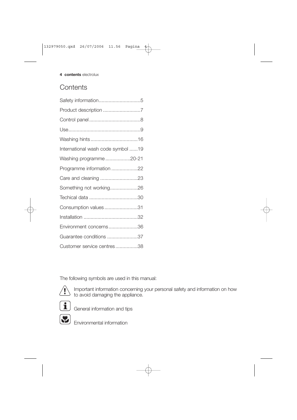 Electrolux EWF 14450 User Manual | Page 4 / 44