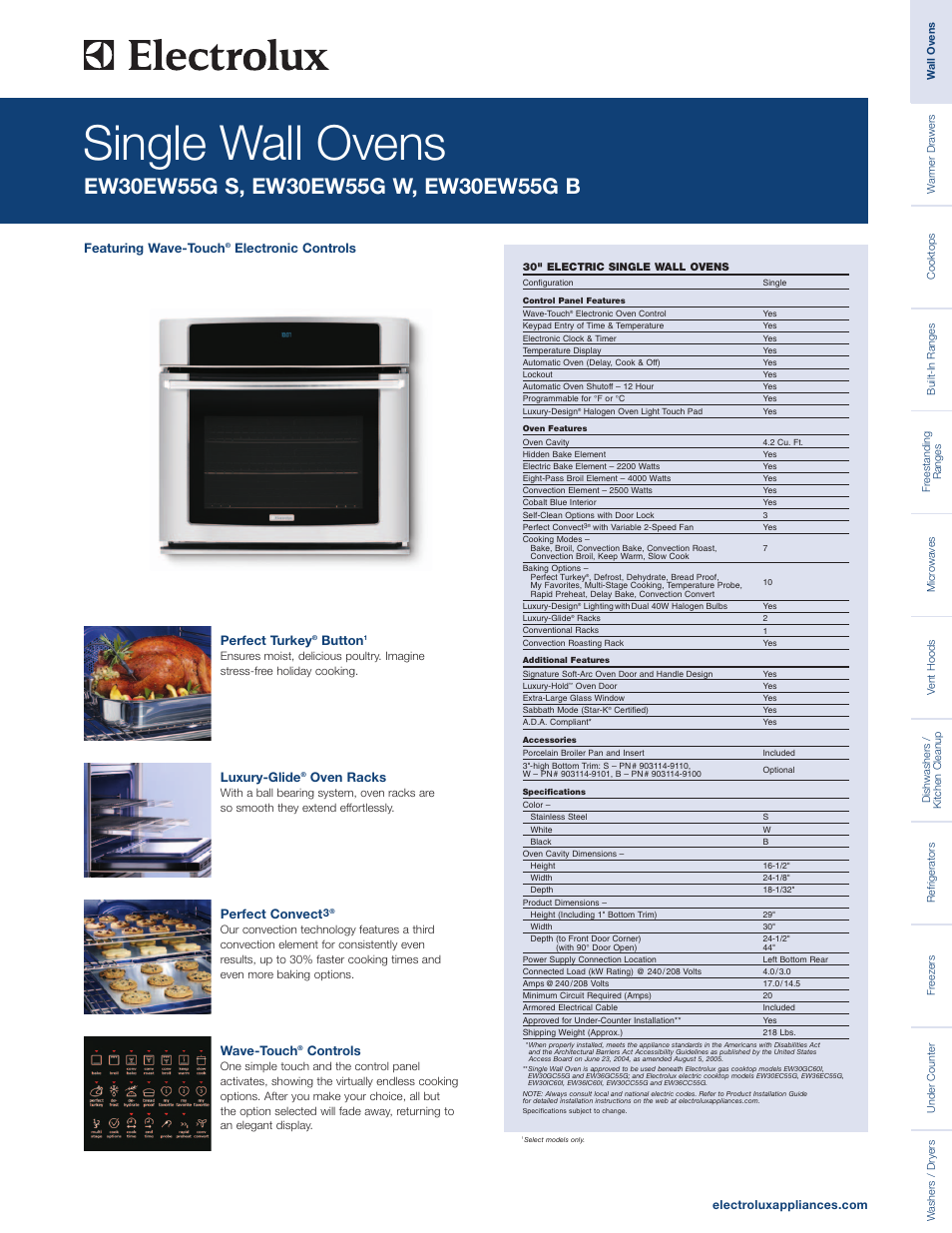 Electrolux Single Wall Oven EW30EW55G S User Manual | 10 pages