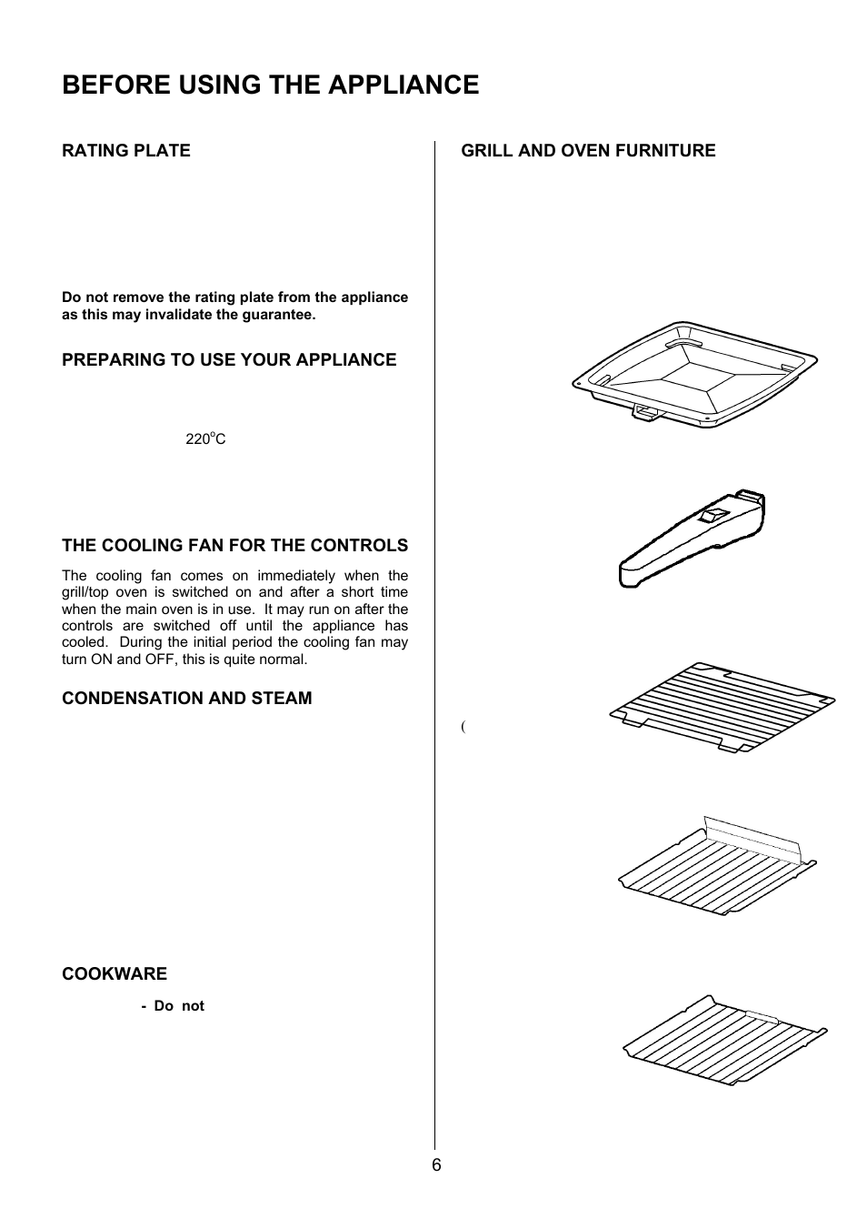 Before using the appliance | Electrolux U27498 EKG5547 User Manual | Page 6 / 40