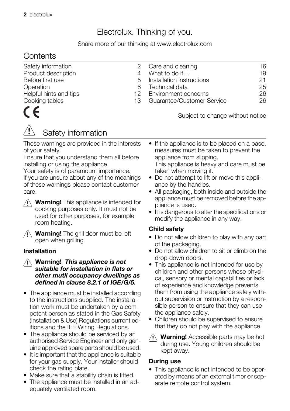 Electrolux EKG6047 User Manual | Page 2 / 28