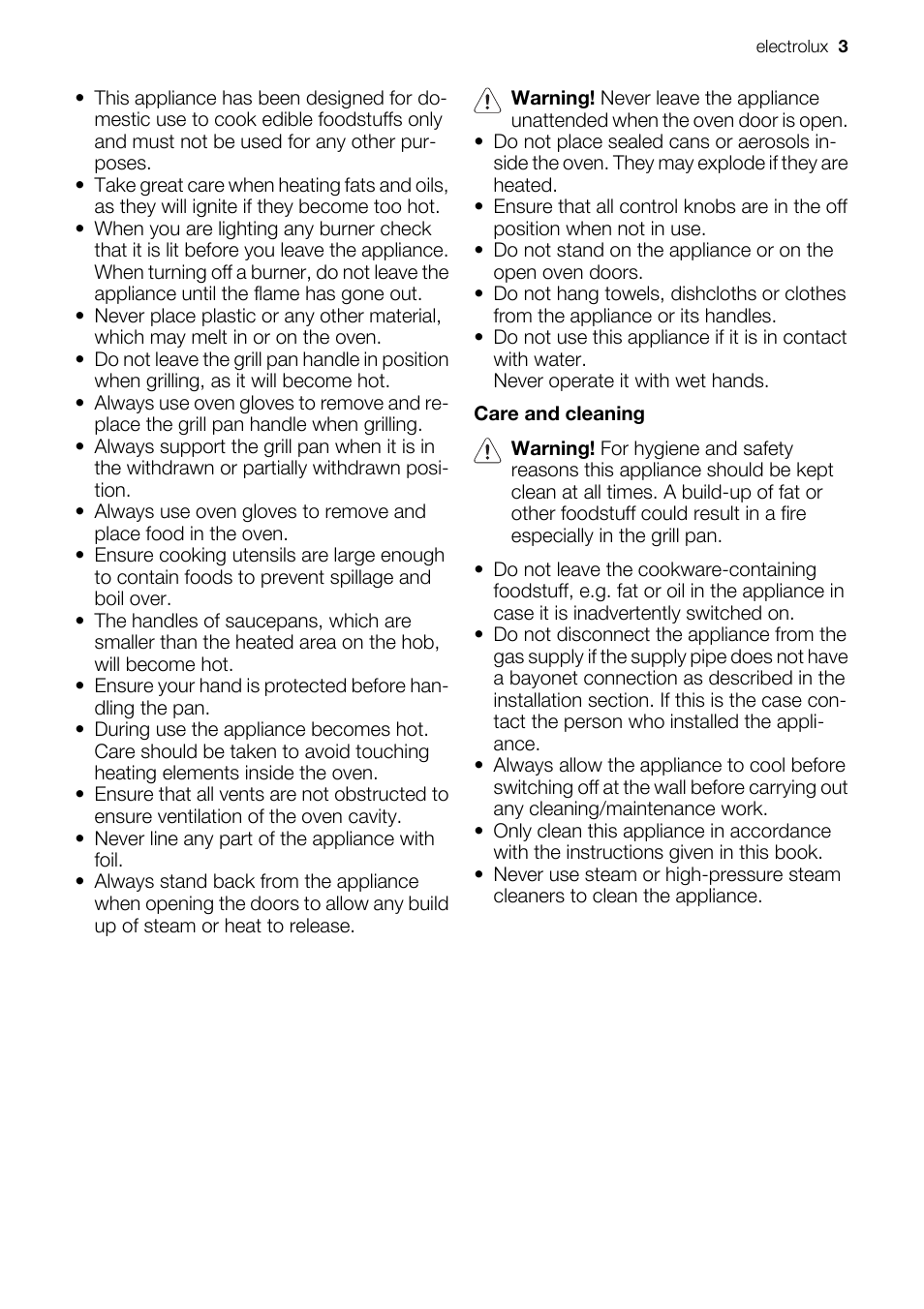 Electrolux EKG6047 User Manual | Page 3 / 28