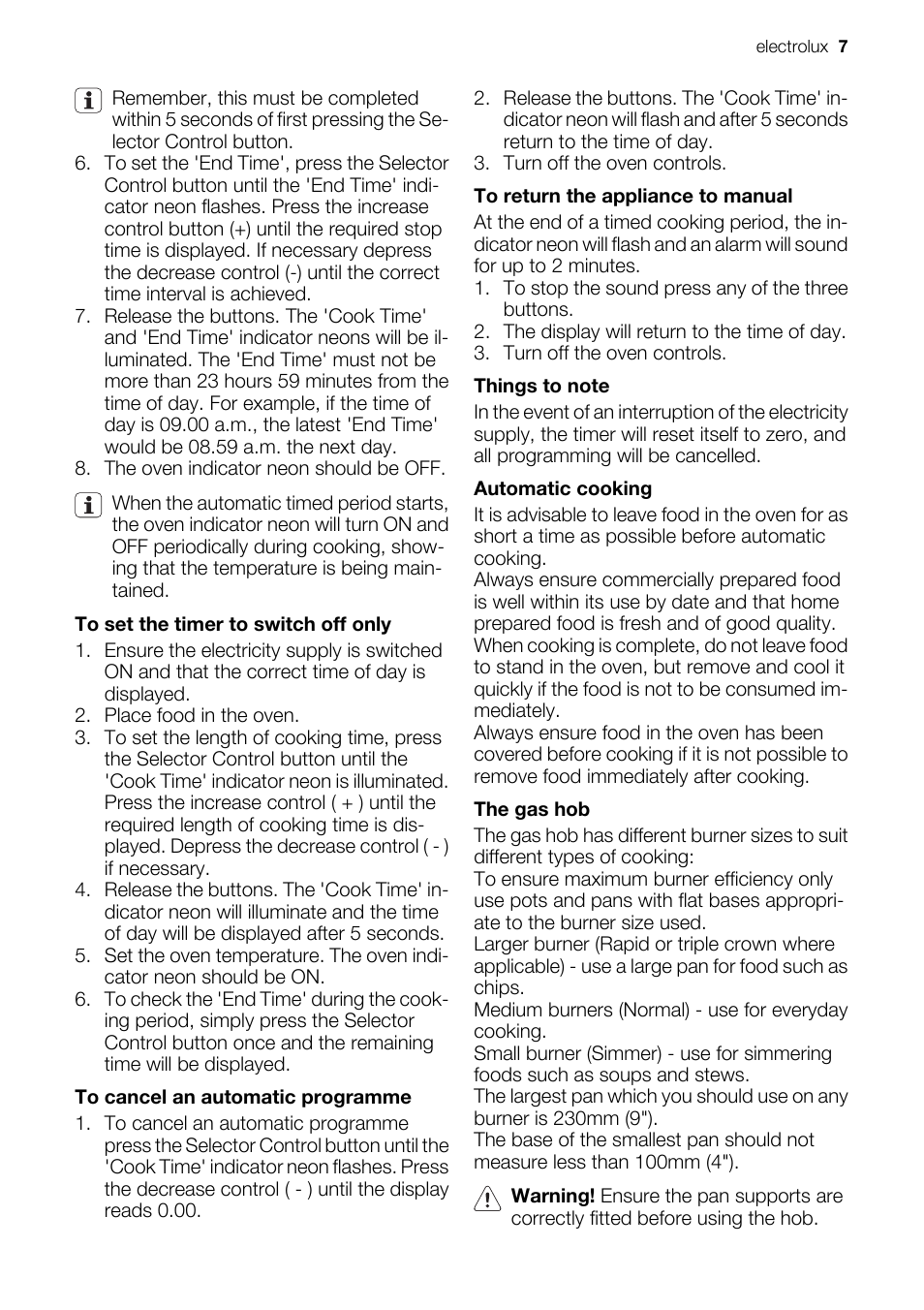 Electrolux EKG6047 User Manual | Page 7 / 28