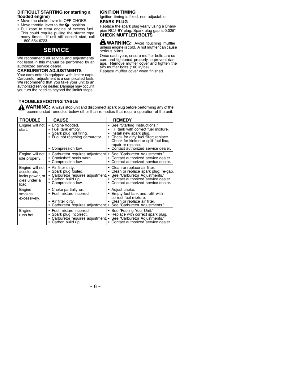 Service | Electrolux BVM200 User Manual | Page 6 / 8
