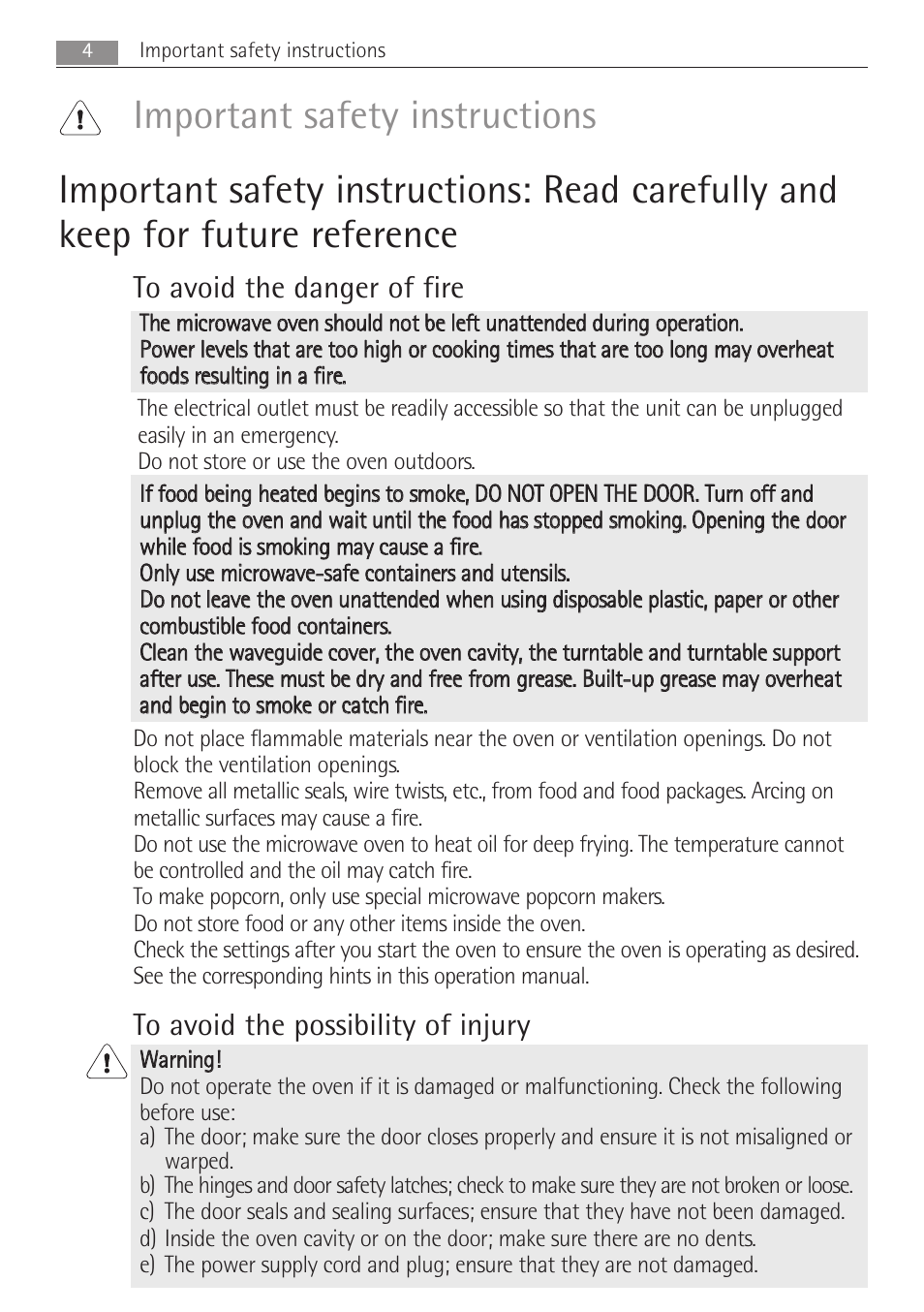 Electrolux MC2662E User Manual | Page 4 / 40