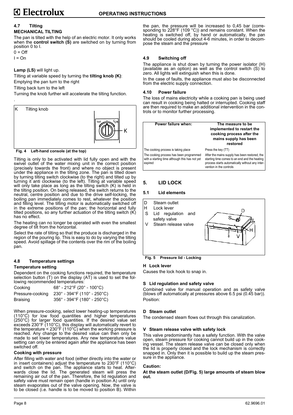 Lid lock | Electrolux GXYEOEOOOO User Manual | Page 10 / 16