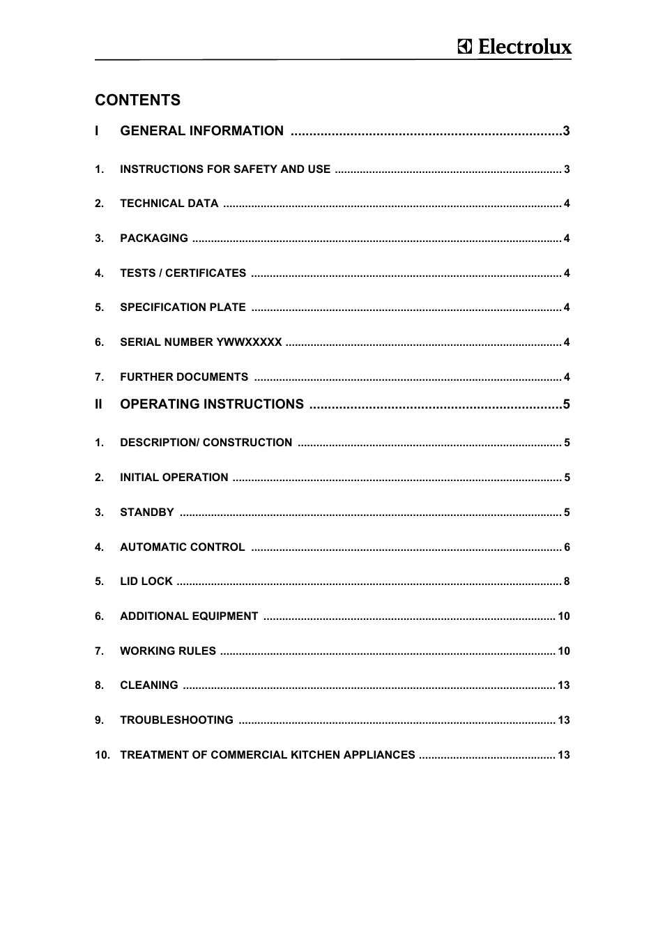 Electrolux GXYEOEOOOO User Manual | Page 3 / 16