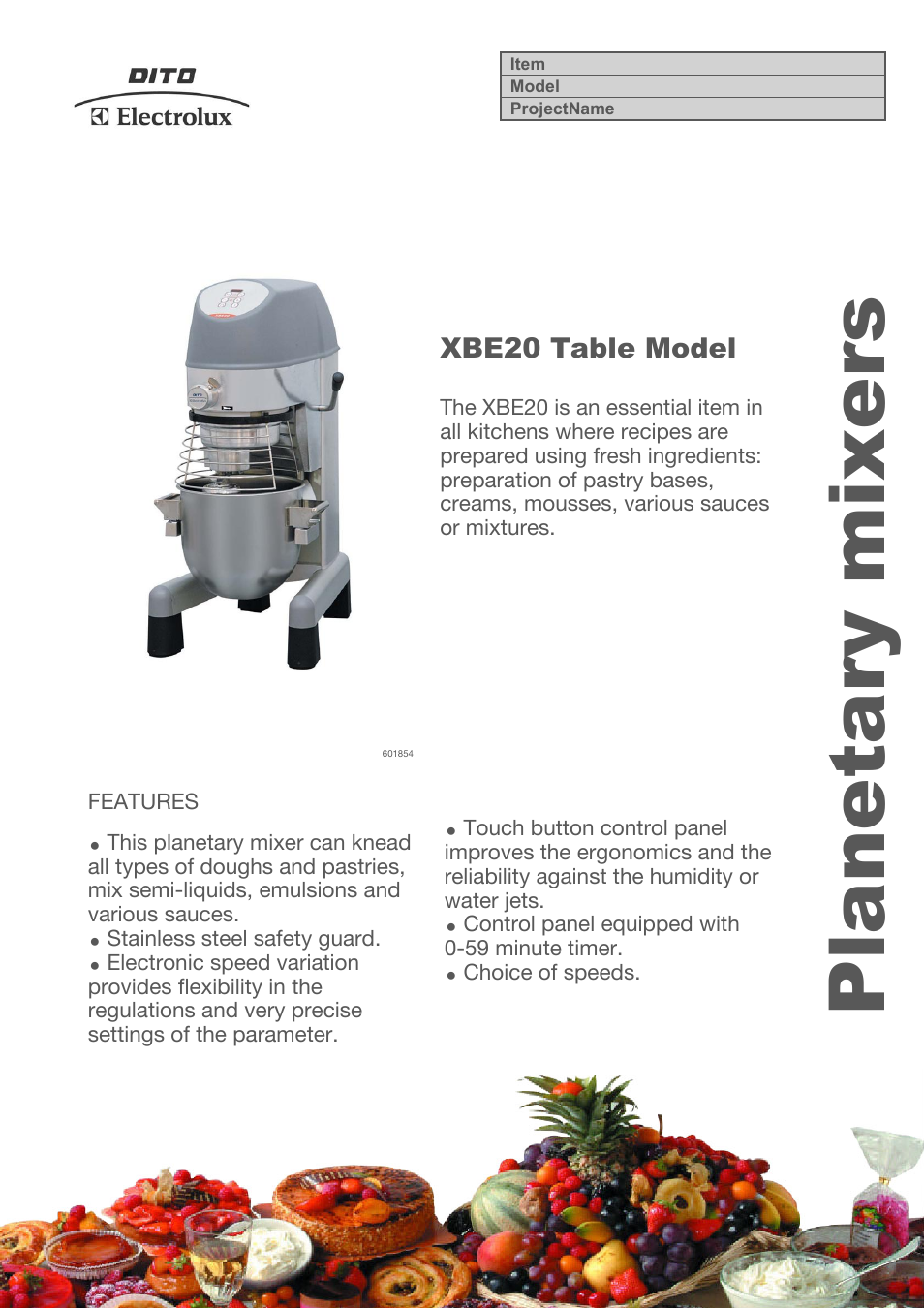 Electrolux XBEF20ST User Manual | 4 pages