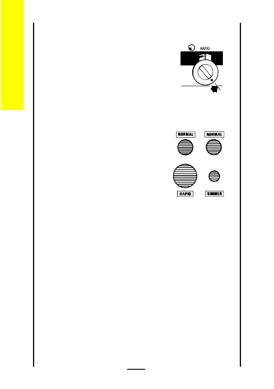 The hotplate heat control, Burner sizes | Electrolux 55G User Manual | Page 8 / 36