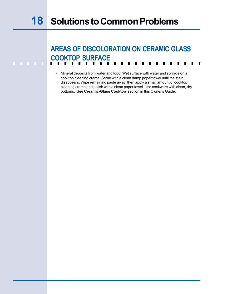 Solutions to common problems | Electrolux Electric Cooktop User Manual | Page 18 / 20