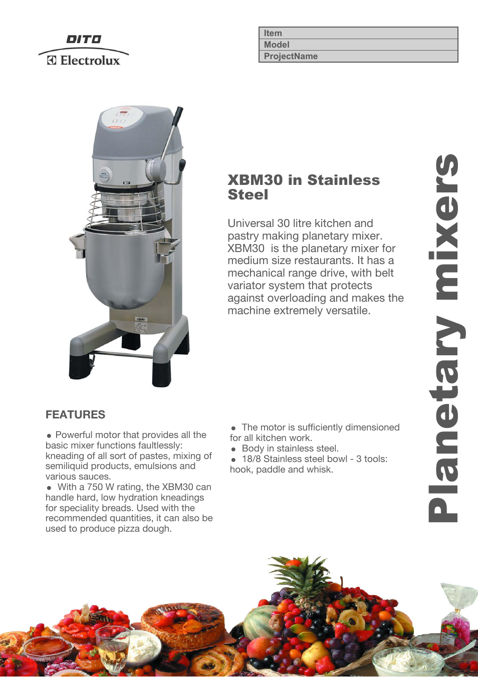Electrolux XBMF30SX3 User Manual | 4 pages