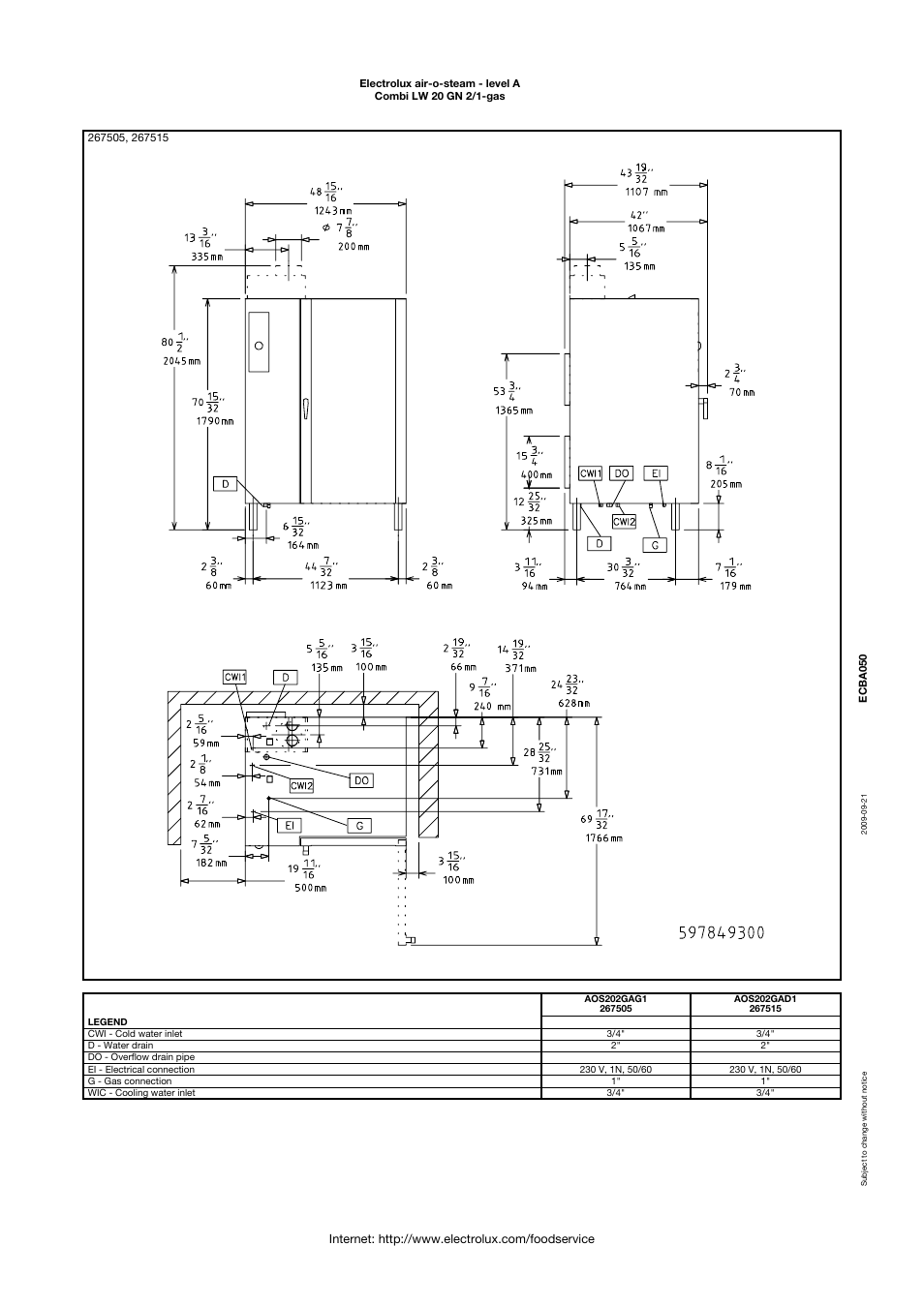 Electrolux Air-O-Steam AOS202GAD1 User Manual | Page 4 / 4