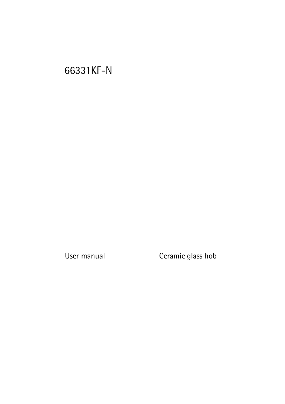 Electrolux 66331KF-N User Manual | 36 pages