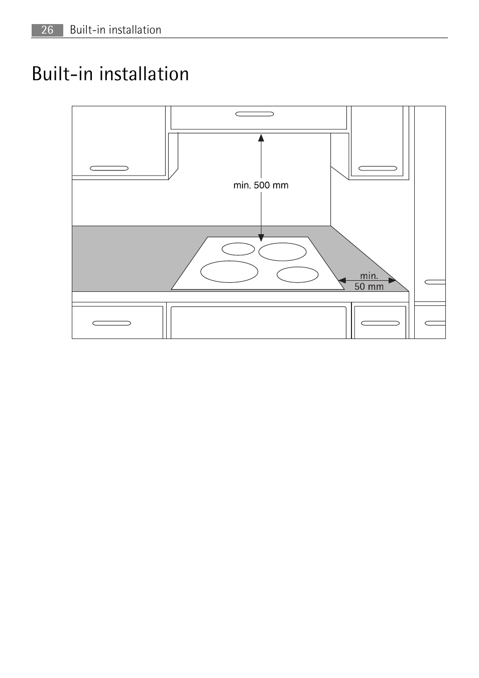 Built-in installation | Electrolux 66331KF-N User Manual | Page 26 / 36