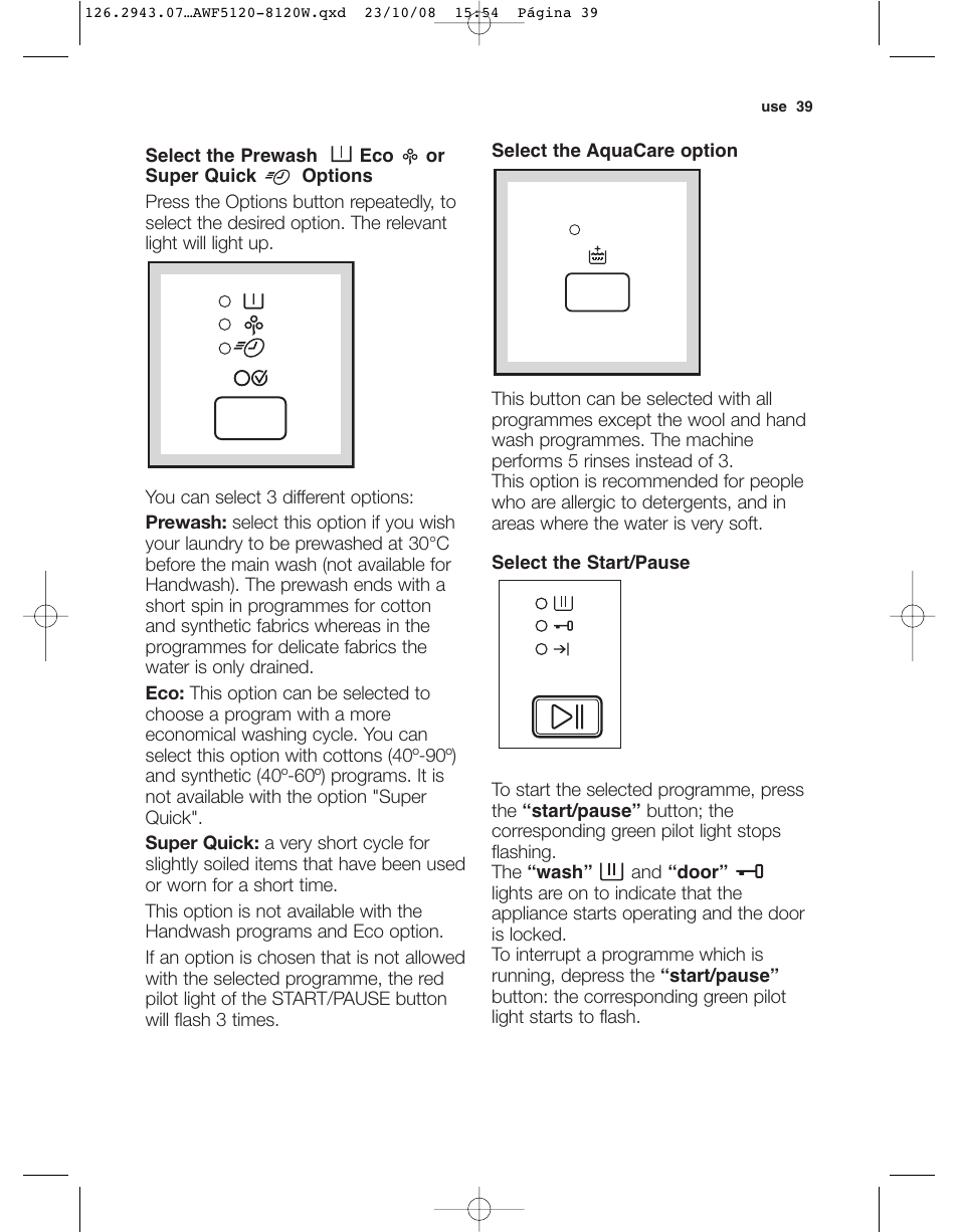 Electrolux AWF 8120 W User Manual | Page 11 / 34