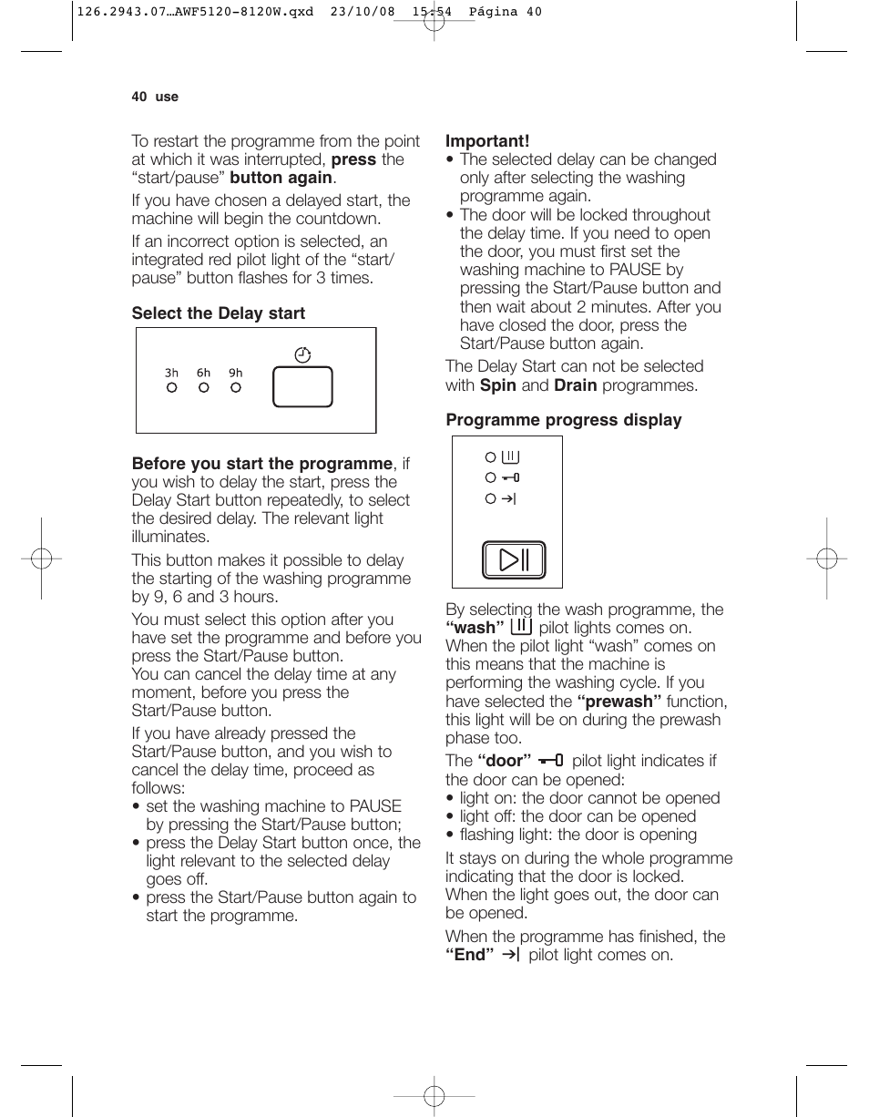 Electrolux AWF 8120 W User Manual | Page 12 / 34