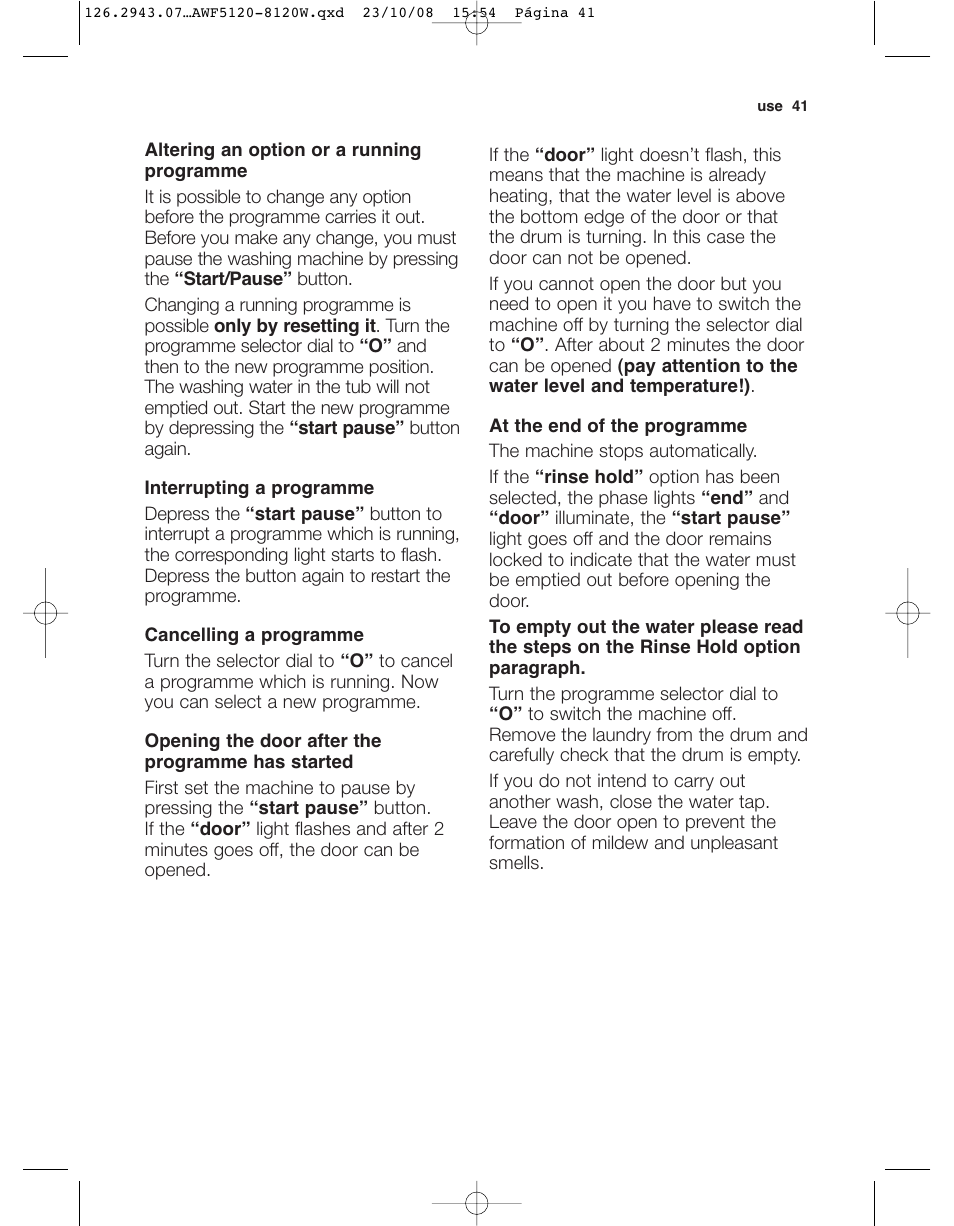 Electrolux AWF 8120 W User Manual | Page 13 / 34