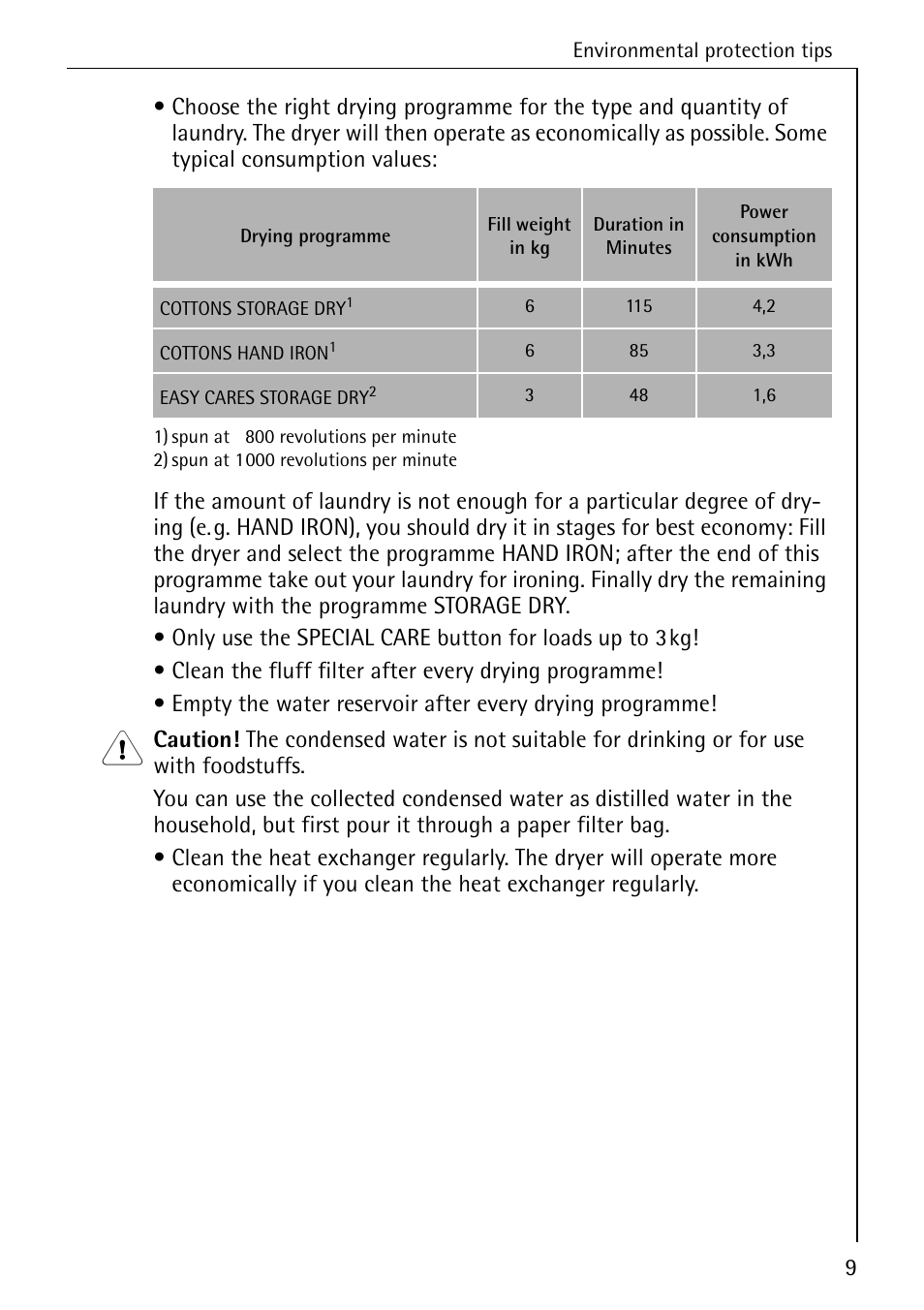Electrolux LAVATHERM 57560 User Manual | Page 9 / 40
