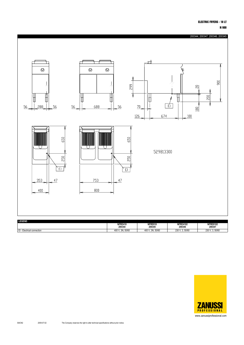 Zanussi | Electrolux NFRE410 User Manual | Page 3 / 3