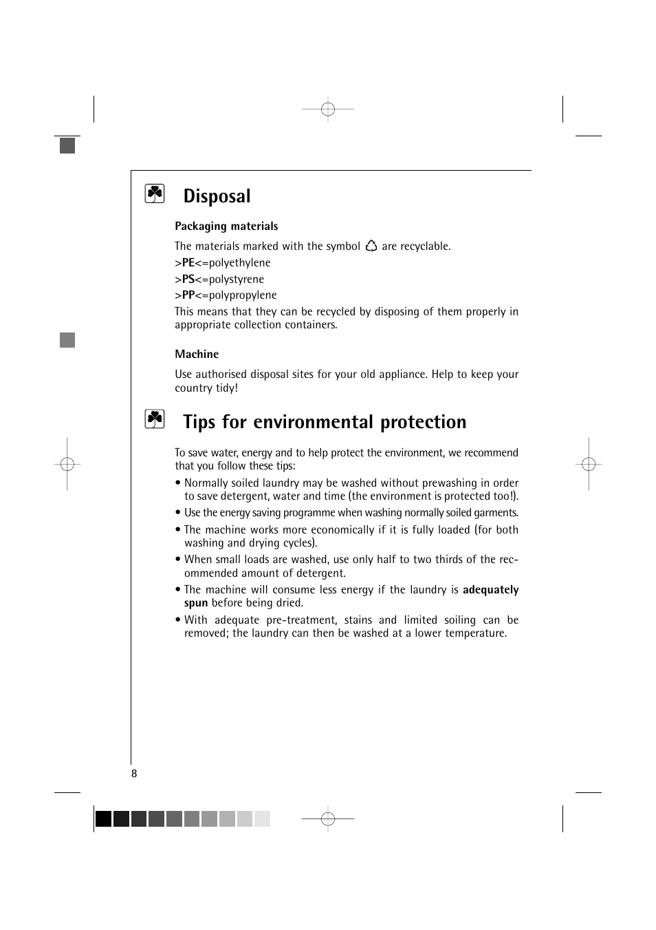 Disposal, Tips for environmental protection | Electrolux LAVAMAT 16810 User Manual | Page 8 / 56