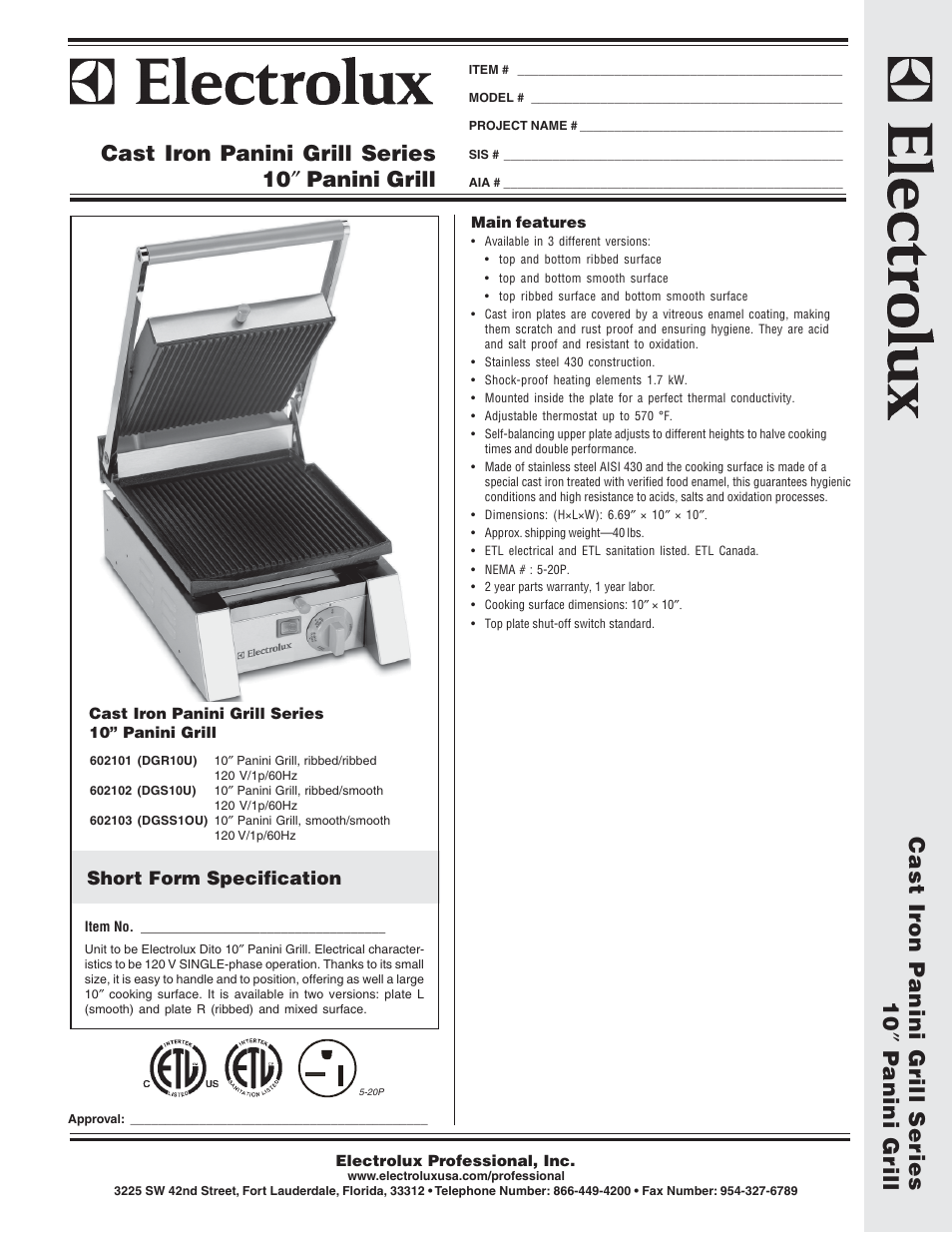 Electrolux 602101 User Manual | 2 pages