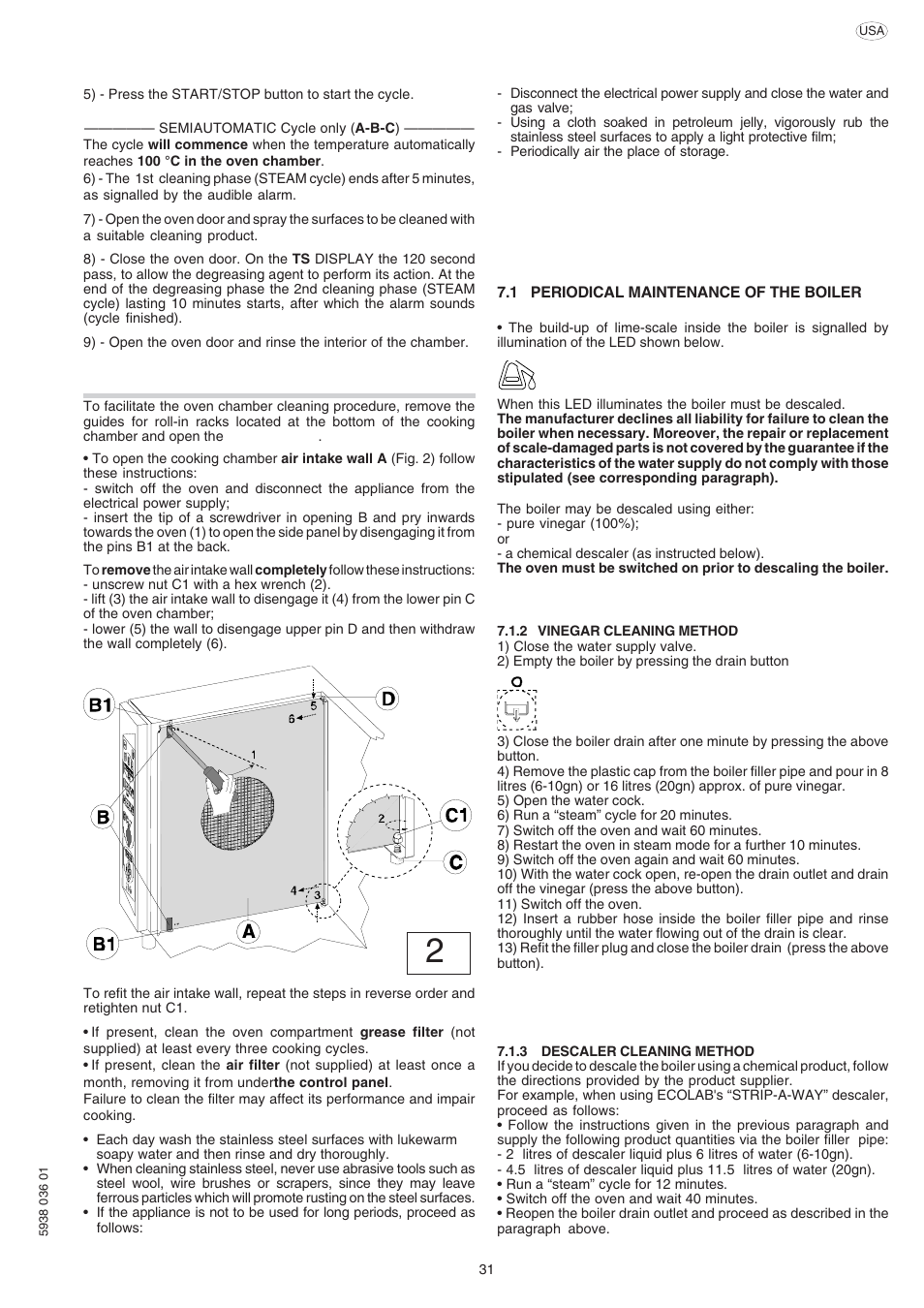 Electrolux 260457 User Manual | Page 31 / 32