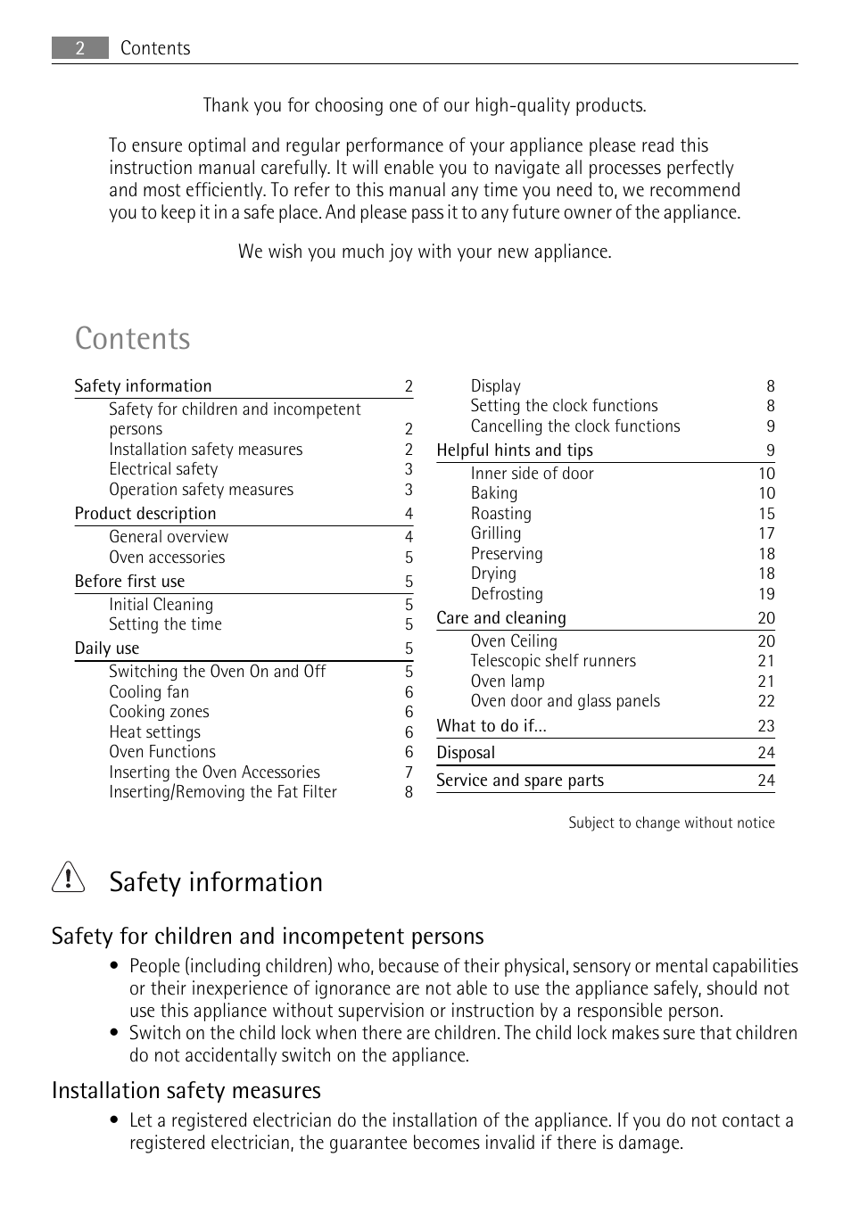 Electrolux E33542-6 User Manual | Page 2 / 28