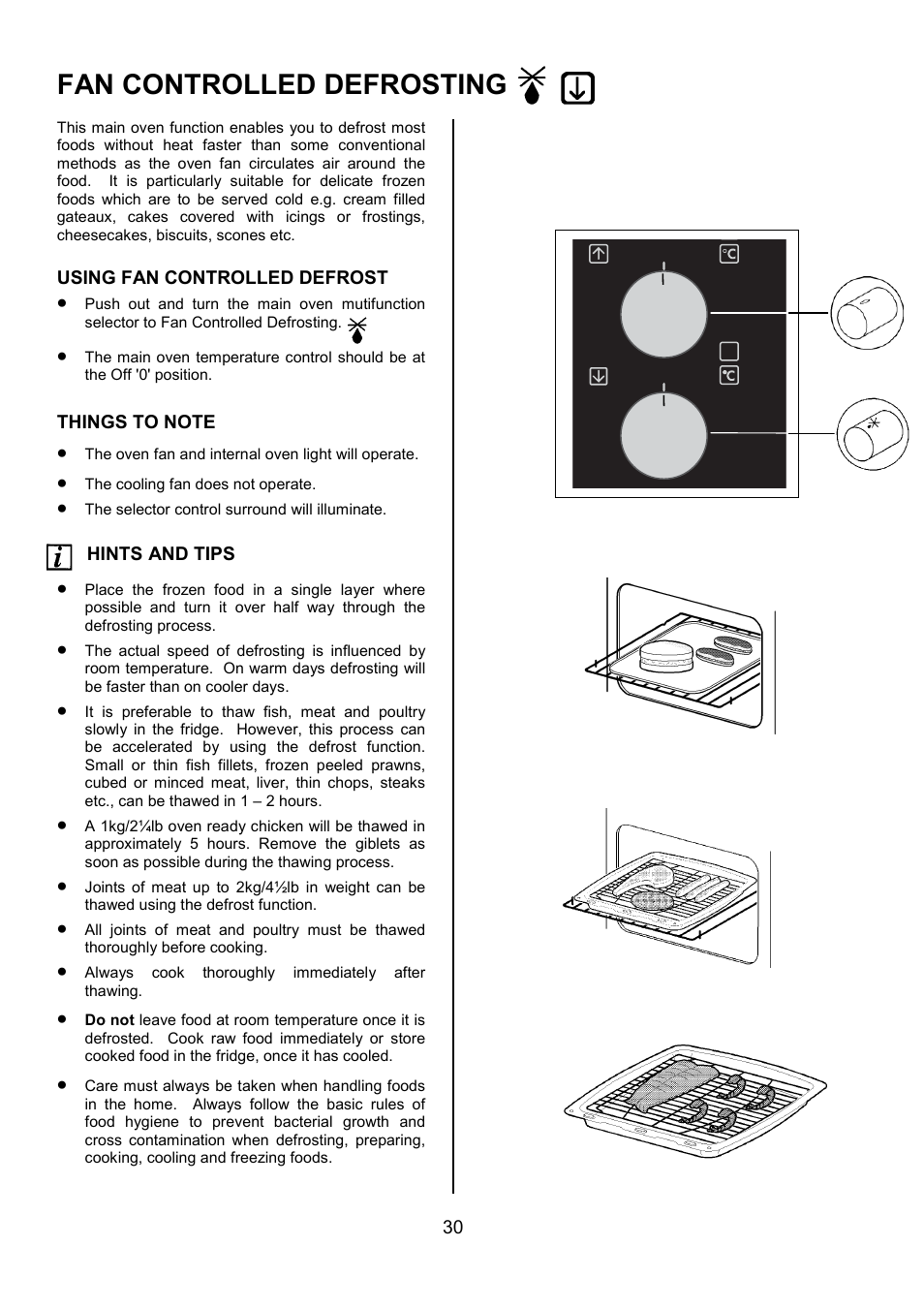 Fan controlled defrosting | Electrolux U7101-4 User Manual | Page 30 / 48