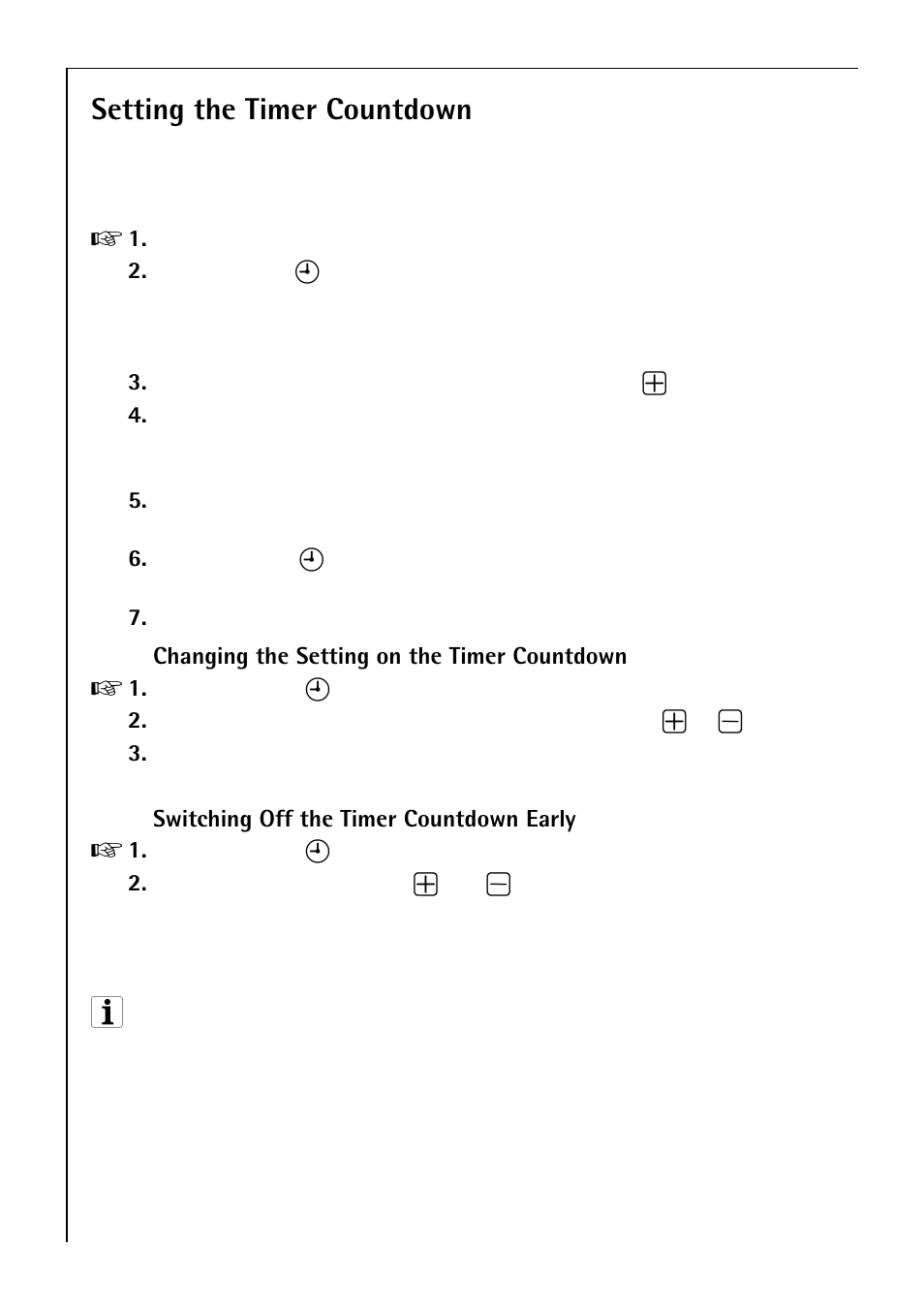 Setting the timer countdown | Electrolux B 81405 User Manual | Page 26 / 72