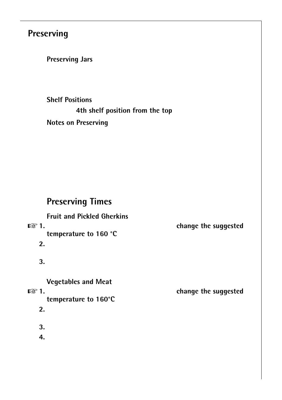 Preserving, Preserving times | Electrolux B 81405 User Manual | Page 47 / 72