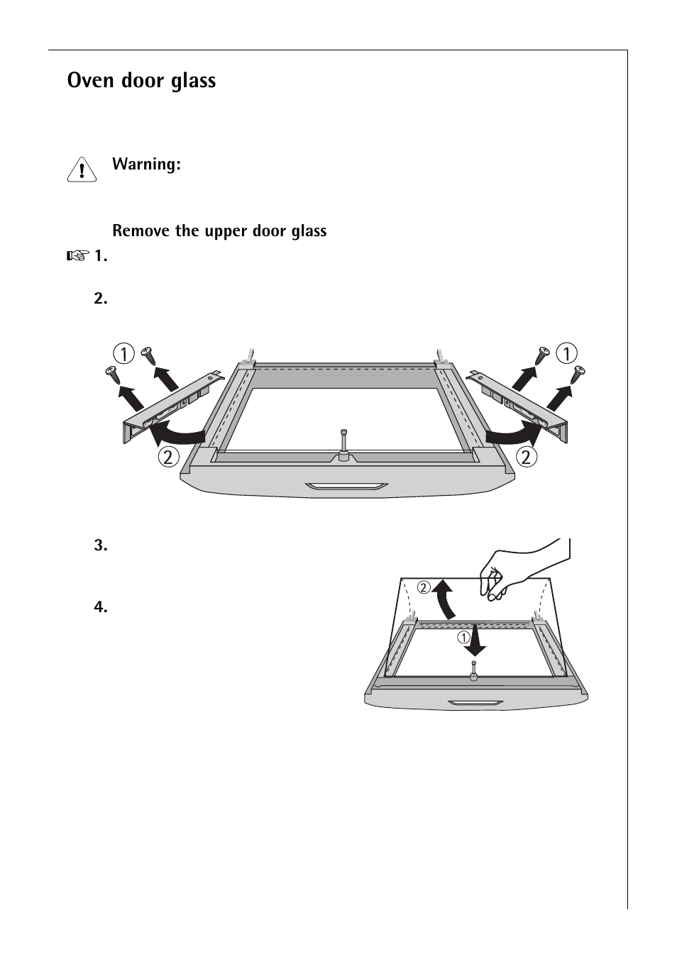 Oven door glass | Electrolux B 81405 User Manual | Page 55 / 72
