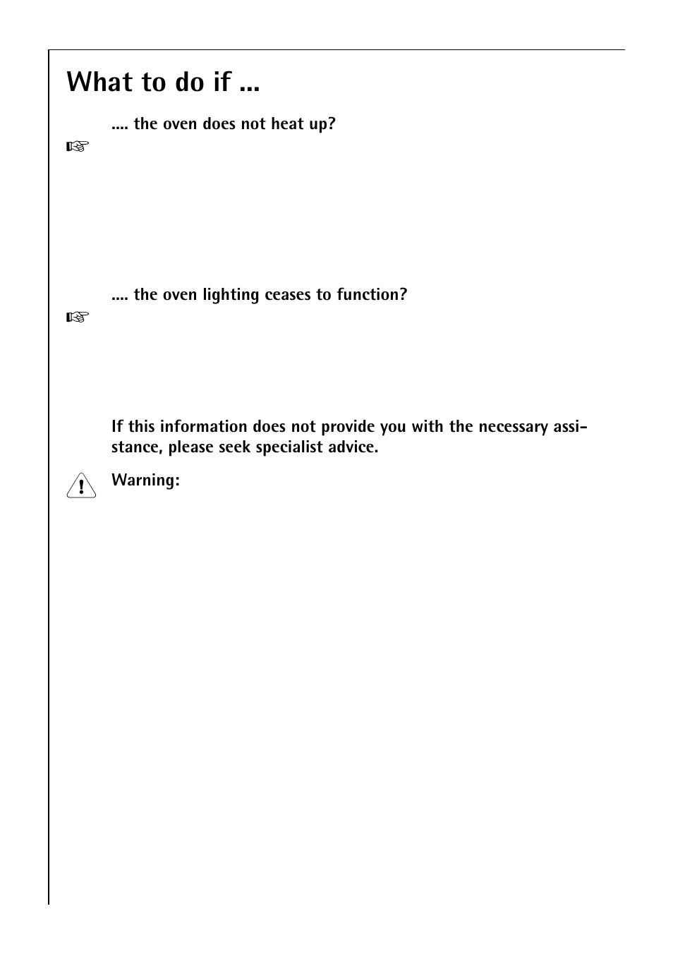 What to do if | Electrolux B 81405 User Manual | Page 58 / 72