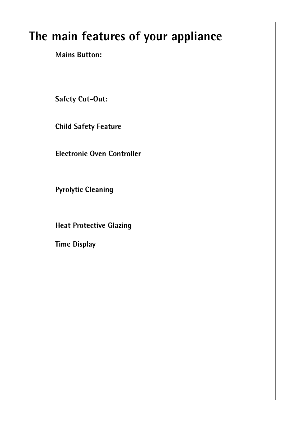 The main features of your appliance | Electrolux B 81405 User Manual | Page 9 / 72