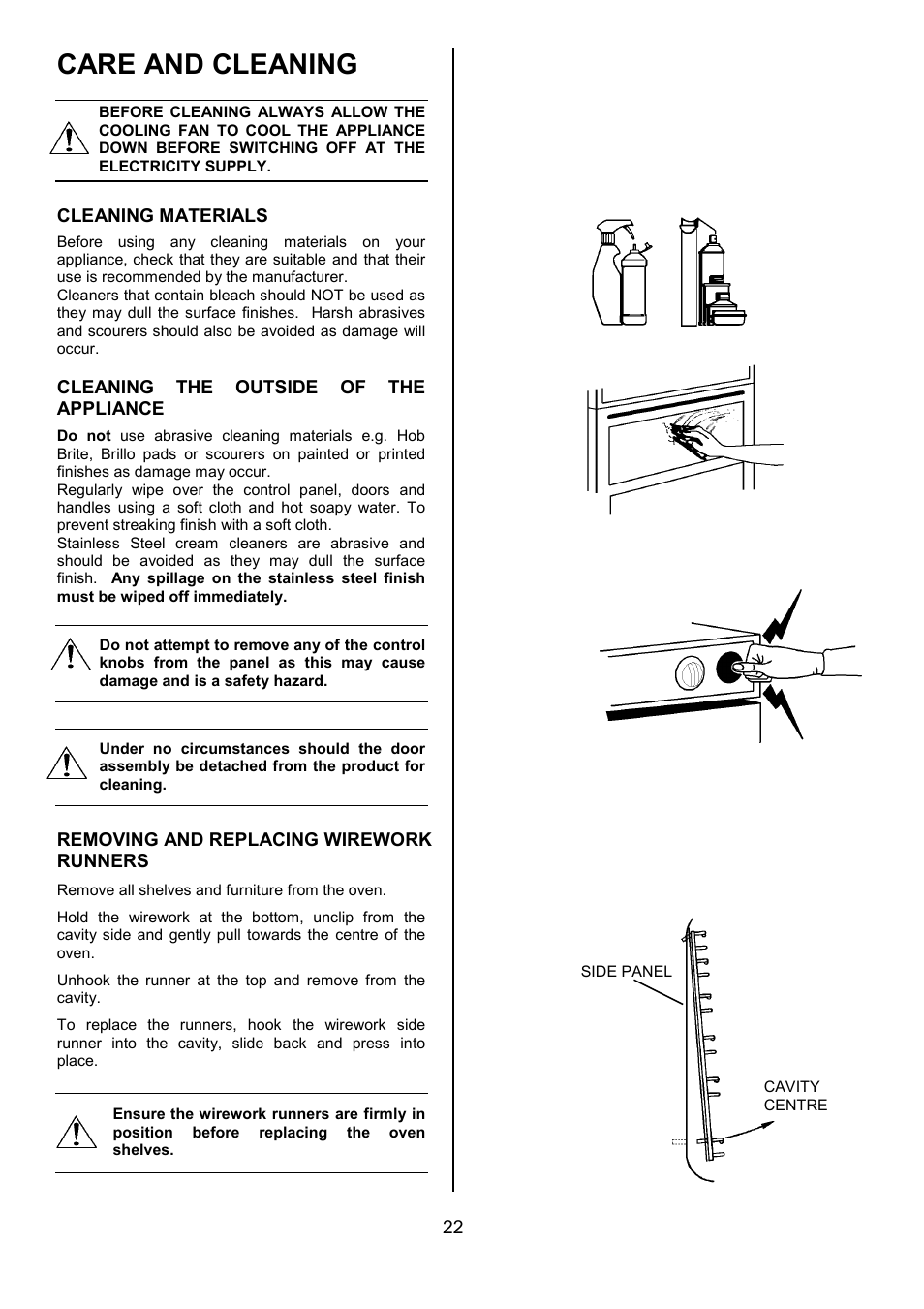 Care and cleaning | Electrolux D2100-4 User Manual | Page 22 / 40