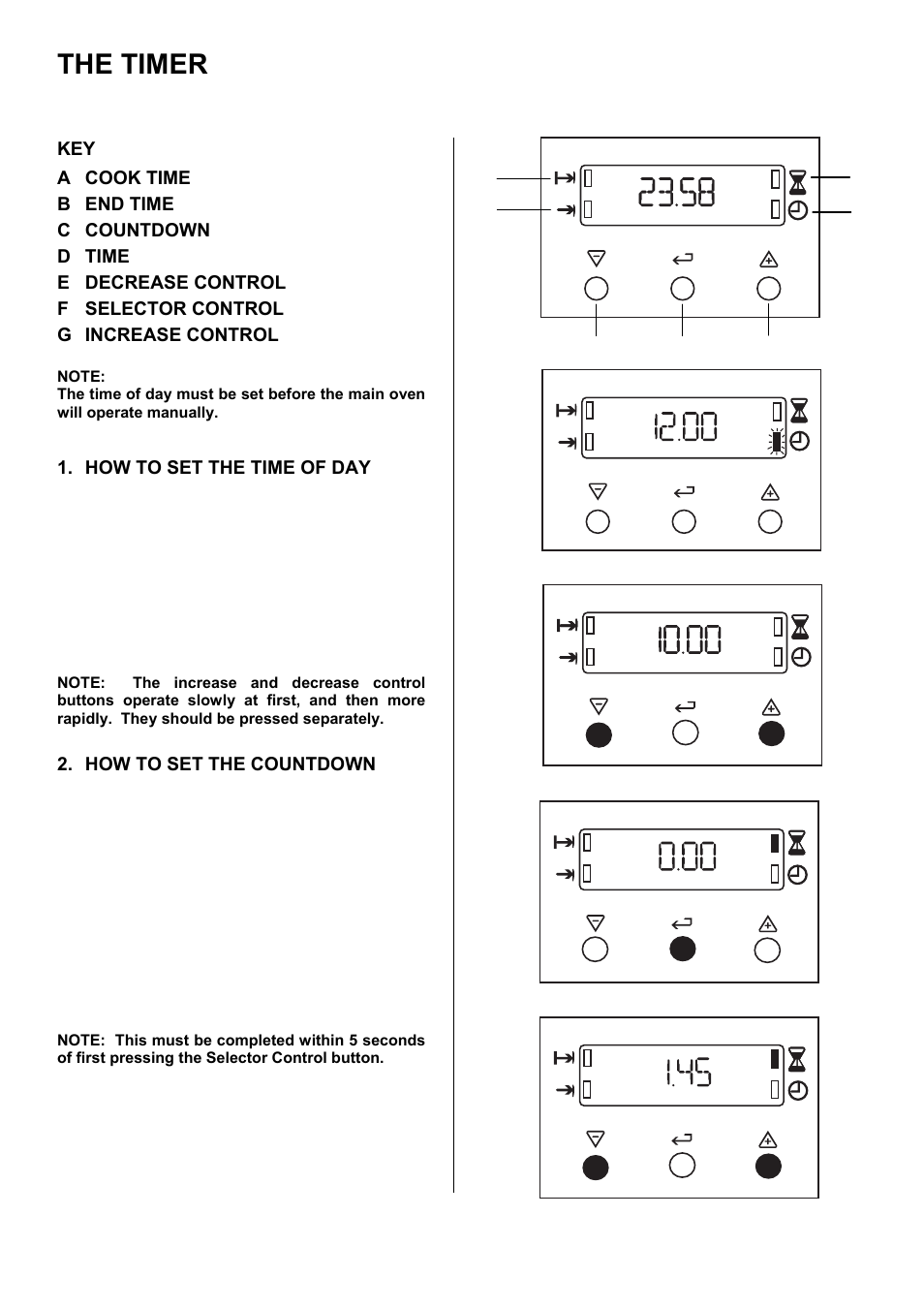 The timer | Electrolux EKC6044 User Manual | Page 7 / 36