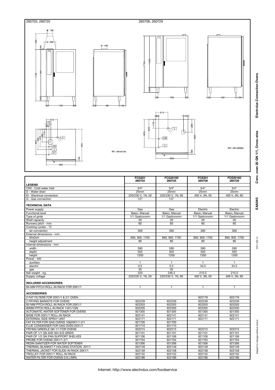 Electrolux GN 1/1 User Manual | Page 2 / 2