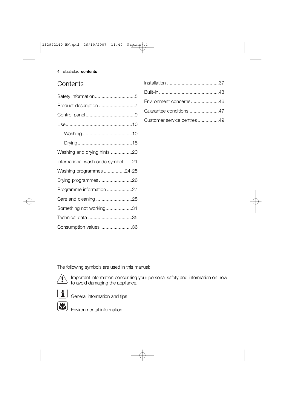 Electrolux EWX 14540 W User Manual | Page 4 / 52