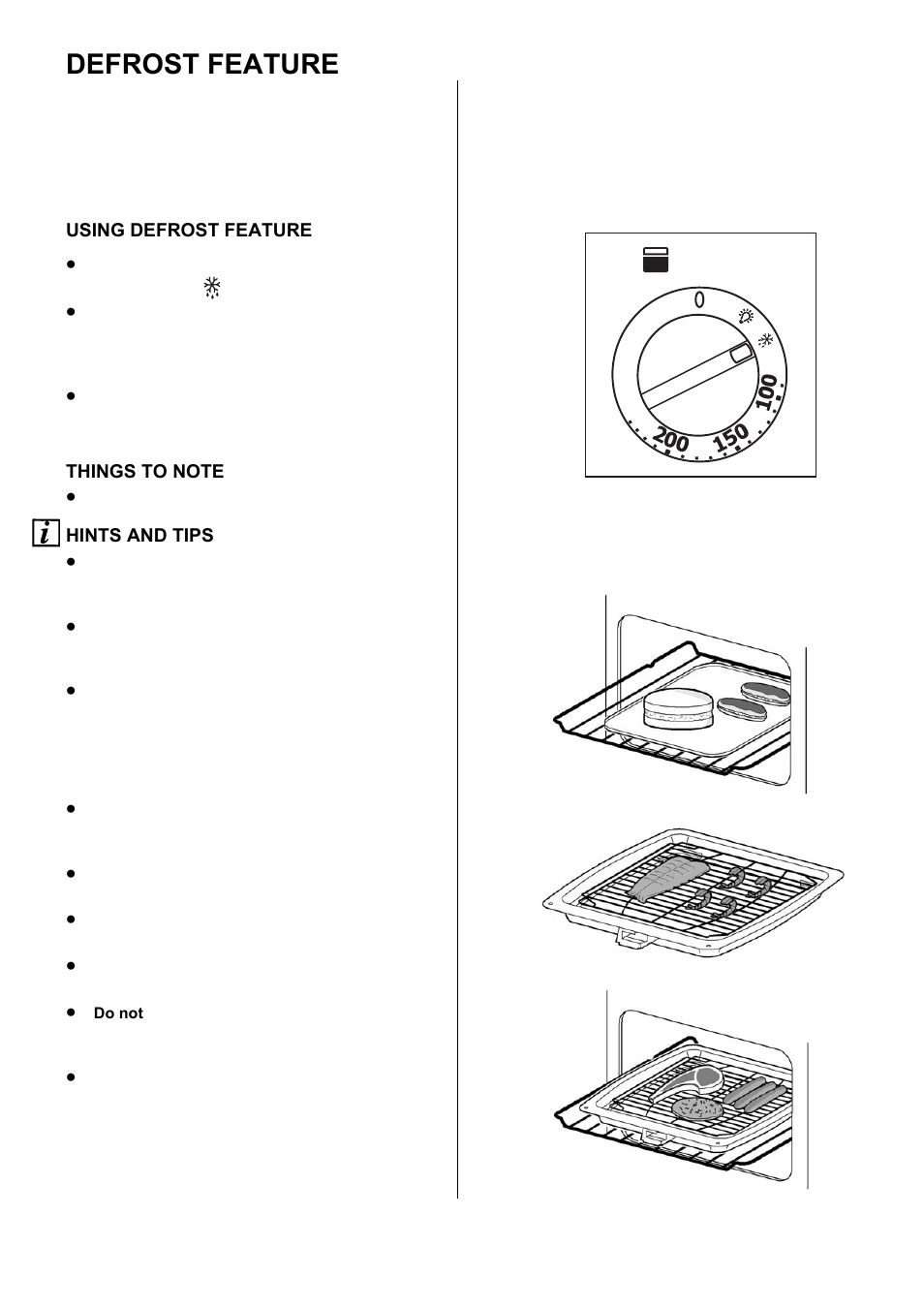 Defrost feature | Electrolux EKM6047 User Manual | Page 20 / 36