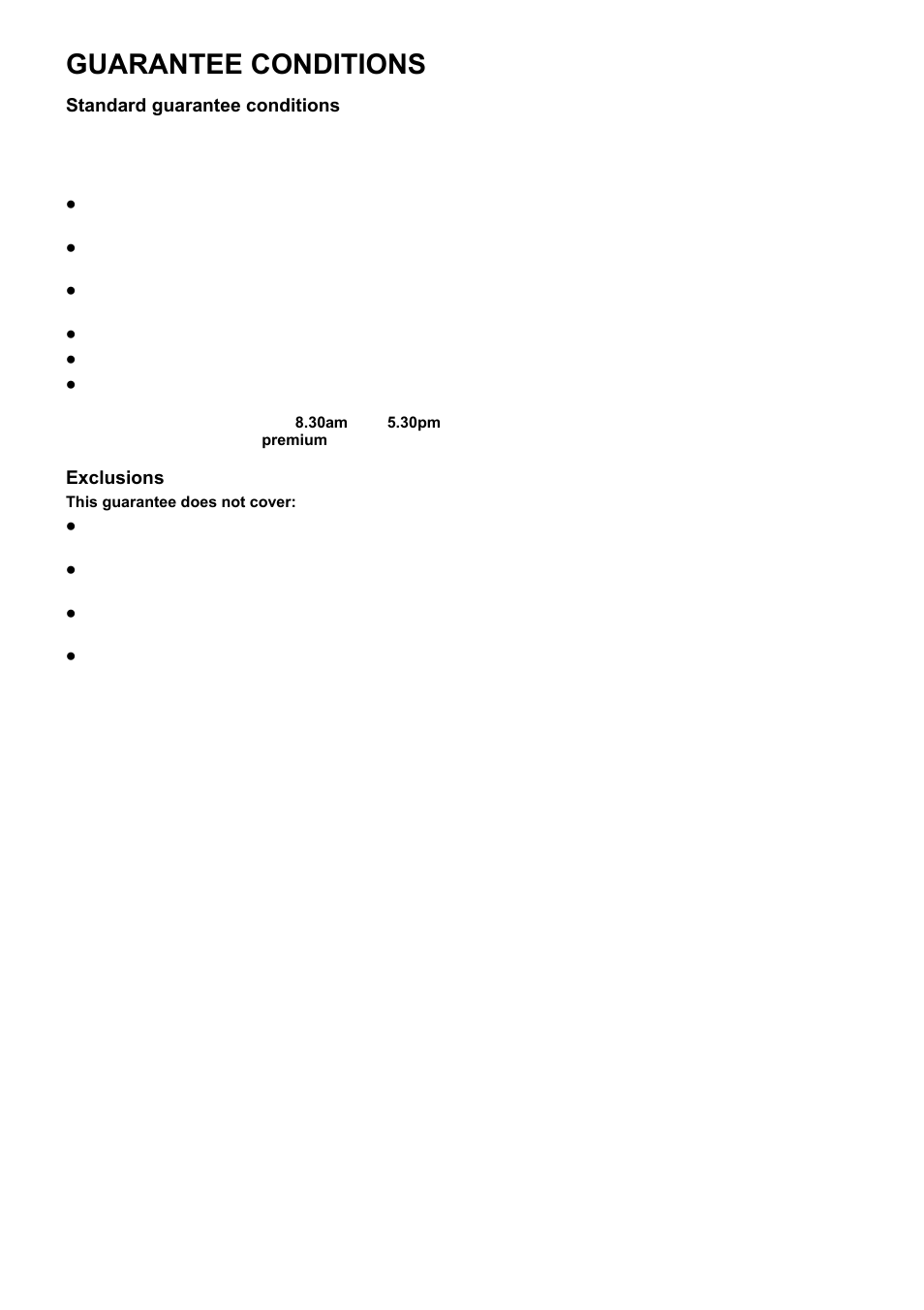 Guarantee conditions | Electrolux EKM6047 User Manual | Page 28 / 36