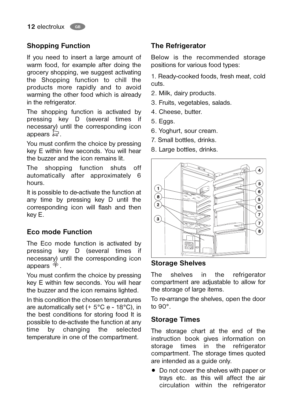 Electrolux ENB 38607 X User Manual | Page 12 / 36